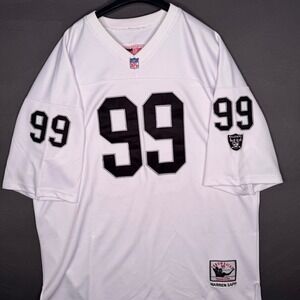 Warren Sapp Raiders NFL #99‎ Mitchell & Ness Throwbacks Jersey Size 56 Football